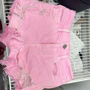 American Eagle Pink Denim Shorts